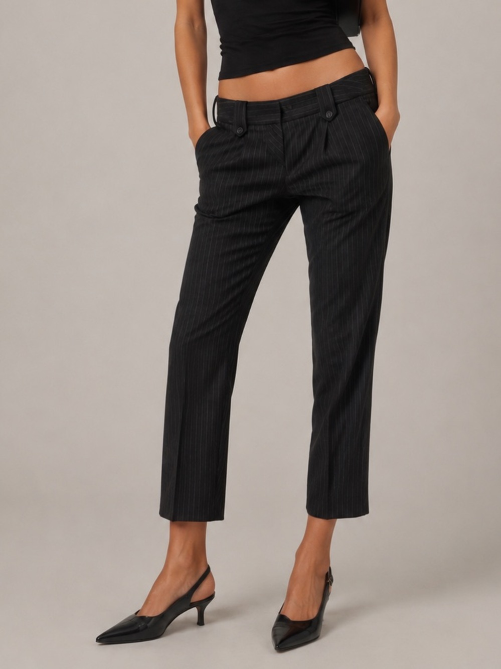 KENZO Y2K 90s 2000s Striped Wool Trousers